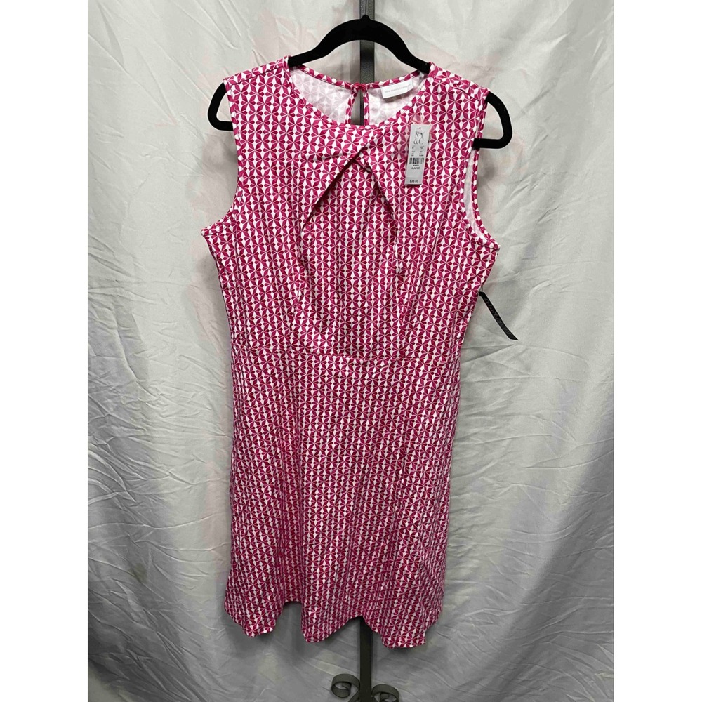 New York Company Women's XL Geometric‎ Print Sleeveless Twist Neck Dress